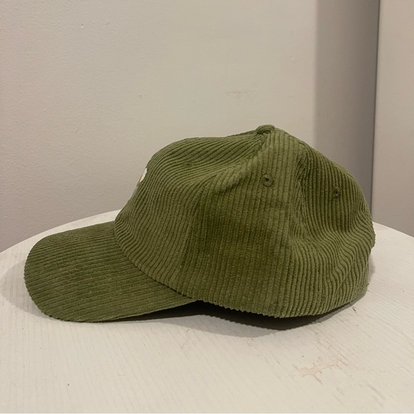 Green Corduroy Daisy Peace Sign Hat - Vintage Inspired - Unisex - OSFA - Picture 5 of 6